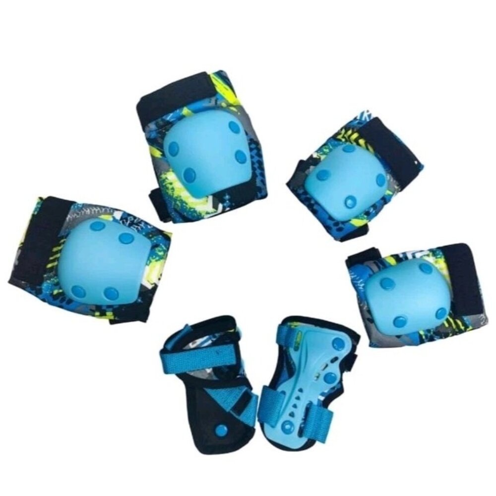 Creative Sports Protective Gear, Children's Skateboard Safety Six Piece Set Blue